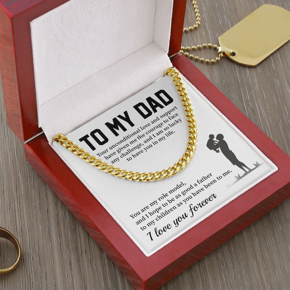 Necklace For Dad From Son With Message Card