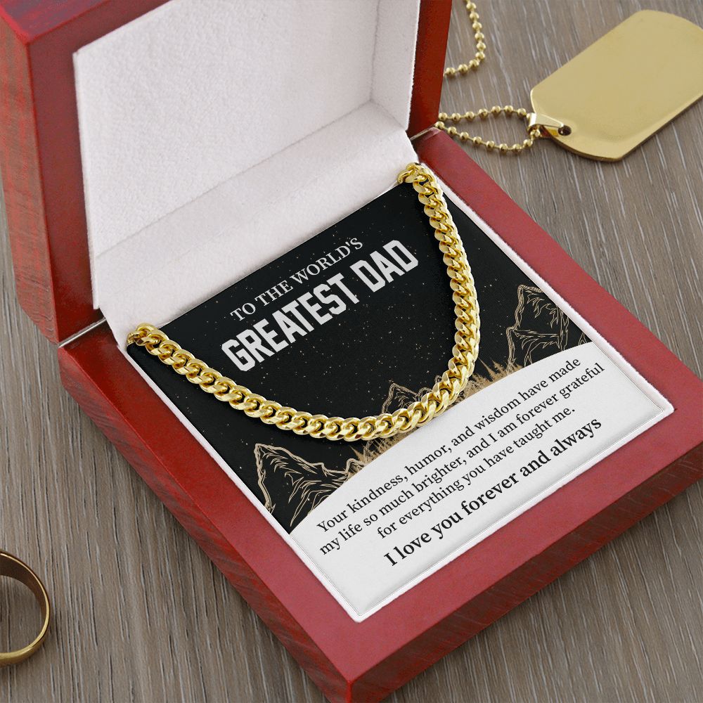 To The World's Greatest Dad with Gratitude Message Card