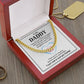 To My Daddy, I Can't Wait To Meet You Daddy, Lovely Necklace & Message Card From Children, Cuban Link Chain For Man