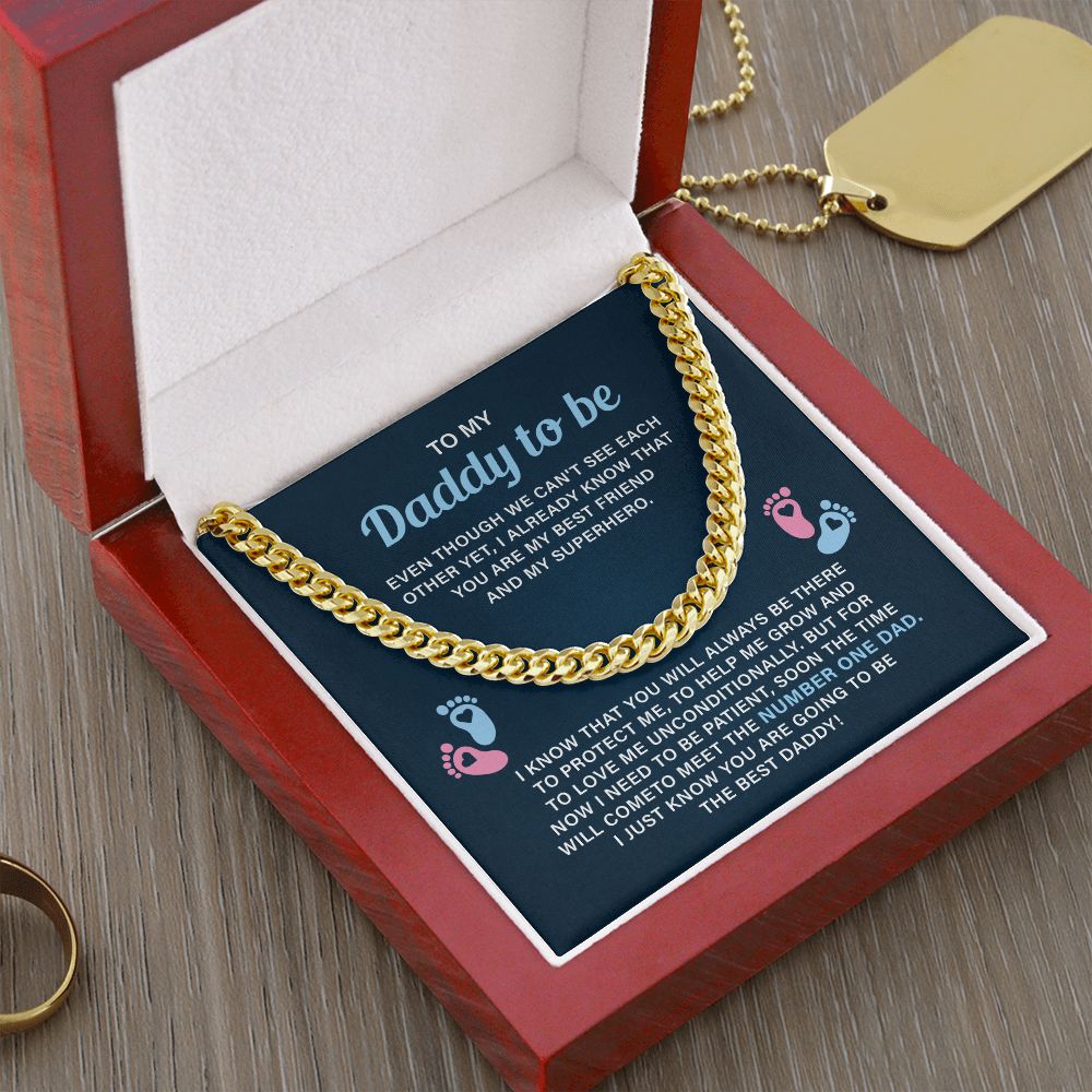 Daddy To Be Necklace Gift From Bump With Message Card