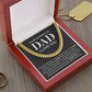 Stepped Up Dad Cuban Link Chain Gift – Bonus Dad Necklace