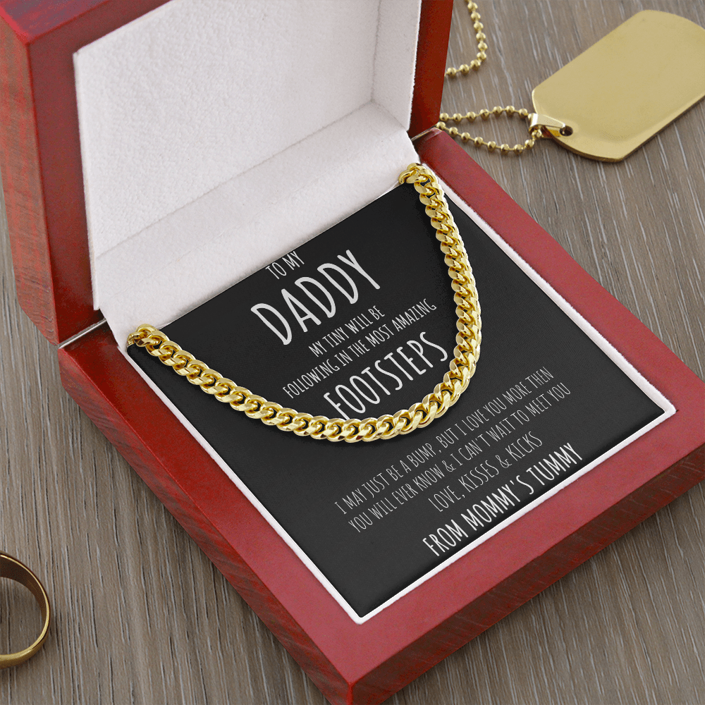 Dad-to-Be Chain Gift from Bump with Emotional Message Card–New Daddy Gift Idea