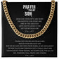 Stainless Less Steel Cuban Link Chain For Man: Prayer For My Son Proud And Strong From Mom And Dad