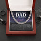 Dad Necklace Gift From Child With Inspirational Message