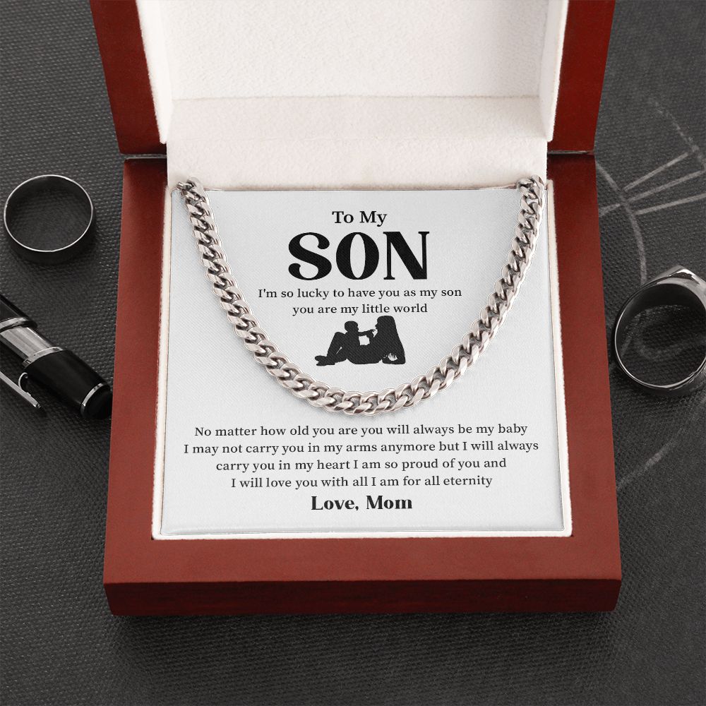 To My Son I'm So Lucky To Have You As My Son You Are My Little World Love Mom