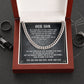 Our Son To Be Proud From Dad And Mom - Cuban Link Chain Necklace Gifts To Make Her Happy