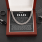 To My Dad – Honor Chain Necklace from Son – Emotional Fatherhood Message Gift