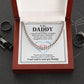 To My Daddy, I Can't Wait To Meet You Daddy, Lovely Necklace & Message Card From Children, Cuban Link Chain For Man