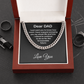Funny Gift for Dad from Daughter or Son – King Chain with Sarcastic Message