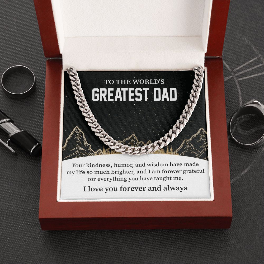 To The World's Greatest Dad with Gratitude Message Card