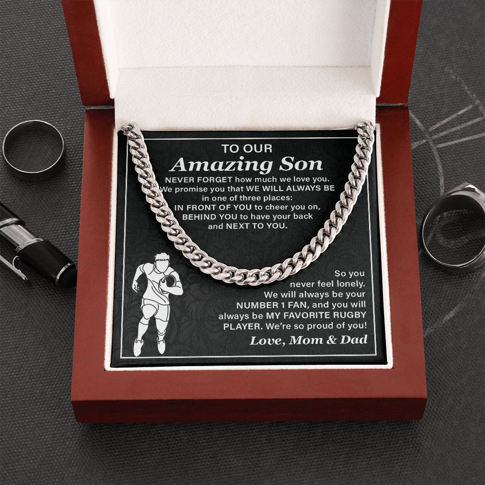 To Our Amazing Son We Will Always Be Your Number 1 Fan Love, Mom & Dad