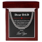 Funny Gift for Dad from Daughter or Son – Legacy Chain with Red Heart Message
