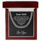 Funny Gift for Dad from Daughter or Son – King Chain with Sarcastic Message
