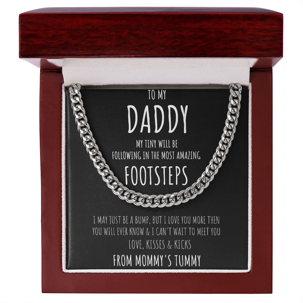 Dad-to-Be Chain Gift from Bump with Emotional Message Card–New Daddy Gift Idea