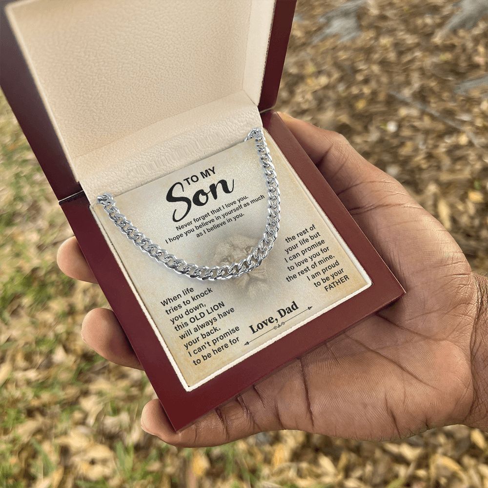 To My Son Never Forget That I Love You - Necklace Gift For Birthday Valentine's Day With Heartfelt Message