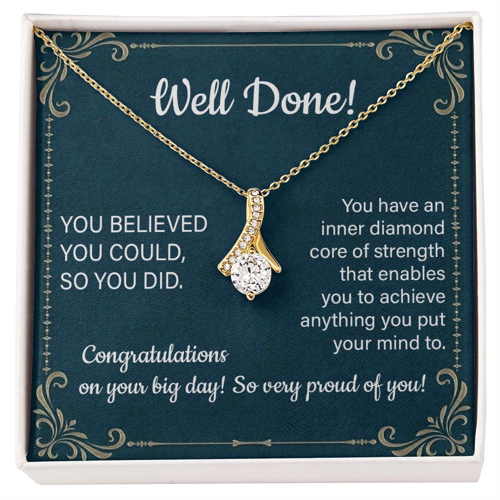 Graduation Gift For Her, Pendant Necklace With Gift Box
