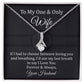 Wife Necklace Gift from Husband with Romantic Quote