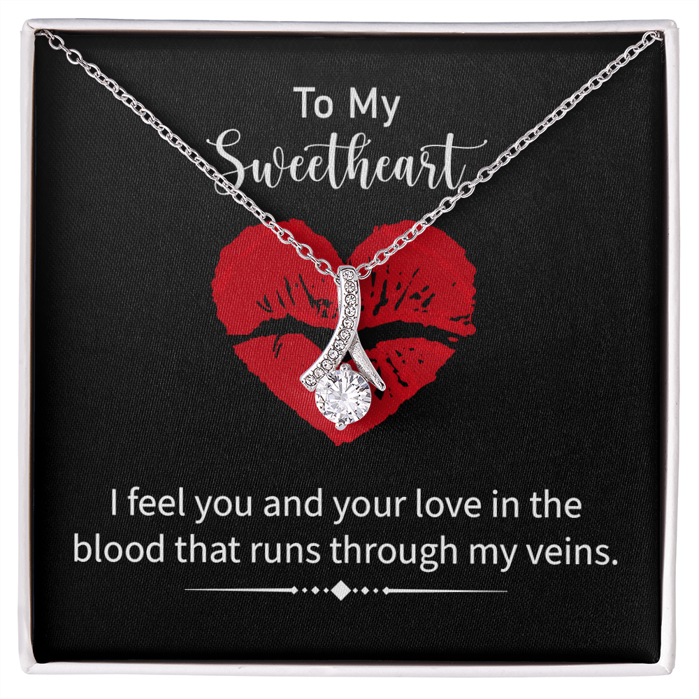 Sweetheart Necklace Gift with Deep Love Message