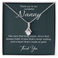 Nanny Necklace Thank You Gift with Heartfelt Message Card