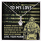 Marine Necklace Gift to Love with Patriotic Message