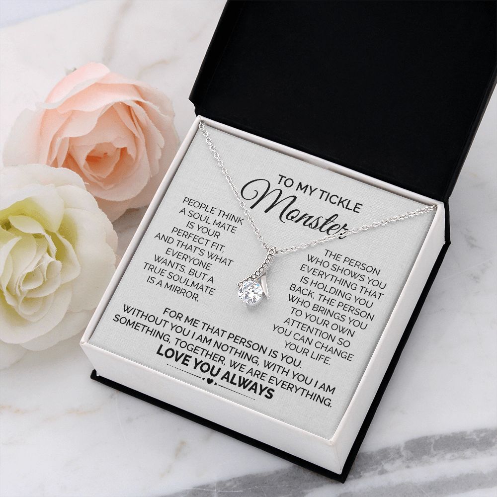 Tickle Monster Necklace Gift with Love Note
