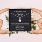 Wife Necklace Gift from Husband with Romantic Quote
