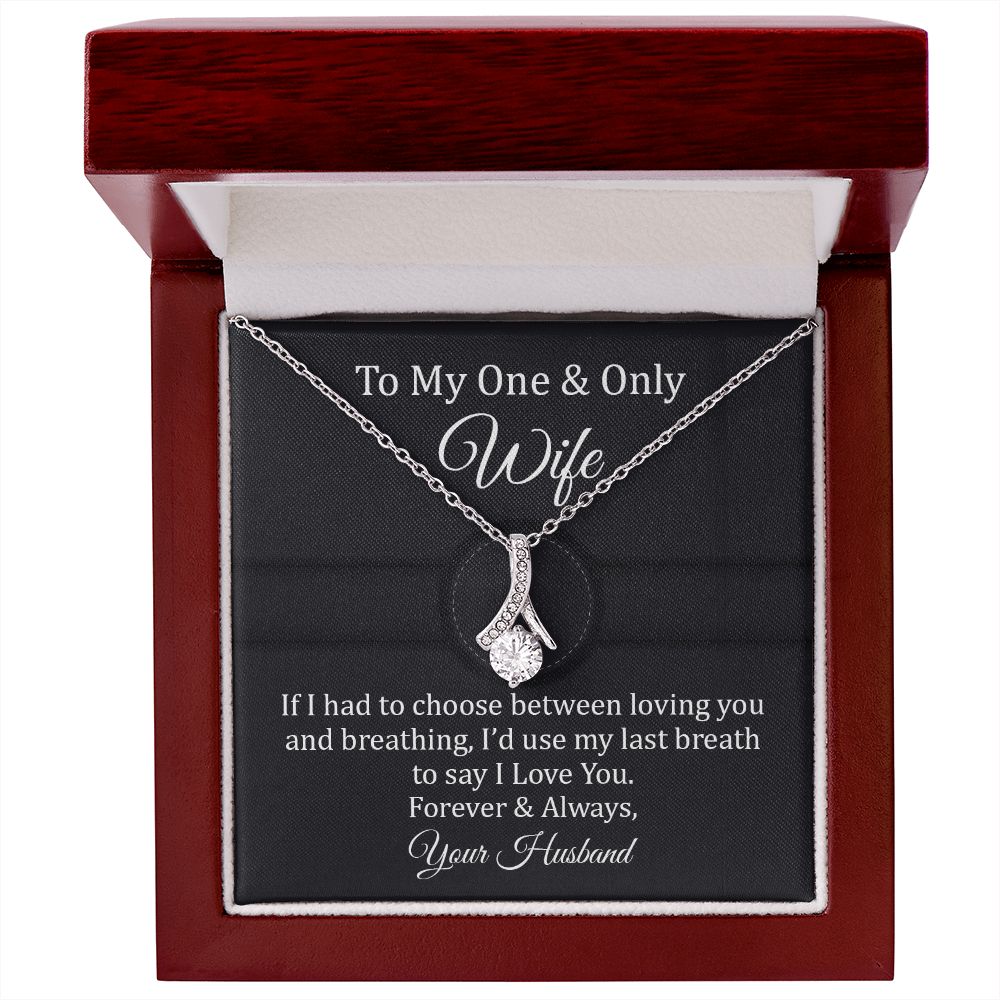 Wife Necklace Gift from Husband with Romantic Quote