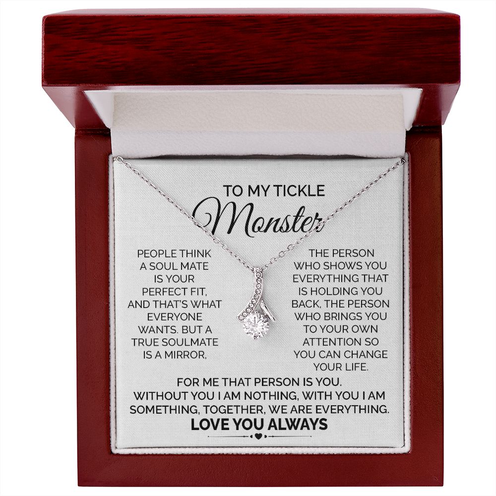 Tickle Monster Necklace Gift with Love Note