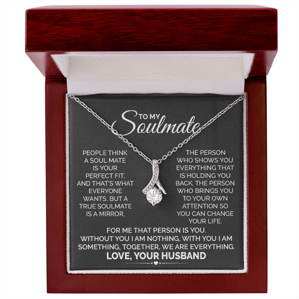 Soulmate Necklace from Husband with Meaningful Note