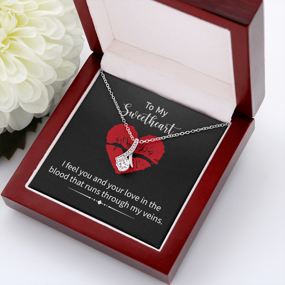 Sweetheart Necklace Gift with Deep Love Message