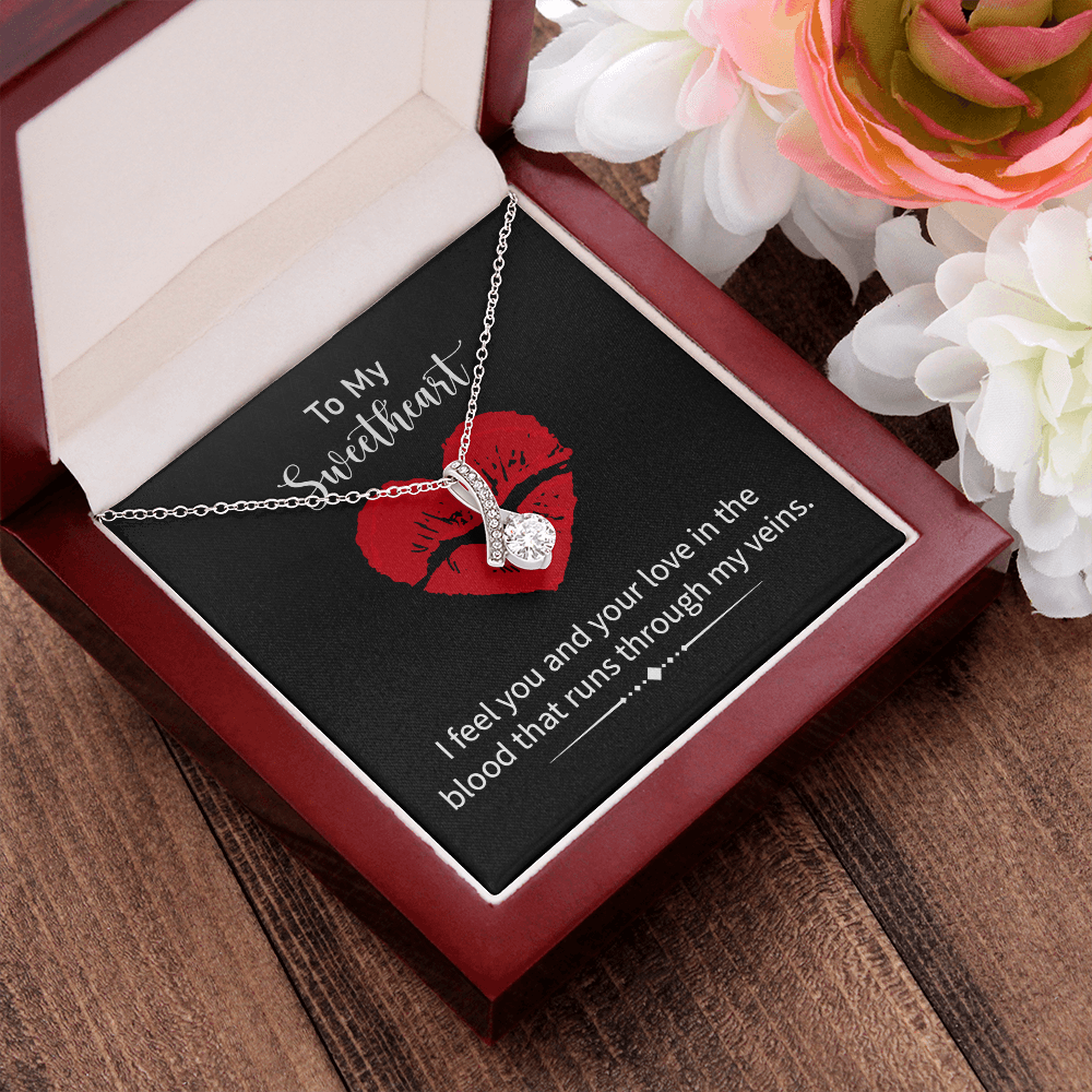 Sweetheart Necklace Gift with Deep Love Message