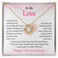 To My Love Happy 17th Anniversary Necklace Fore Wife