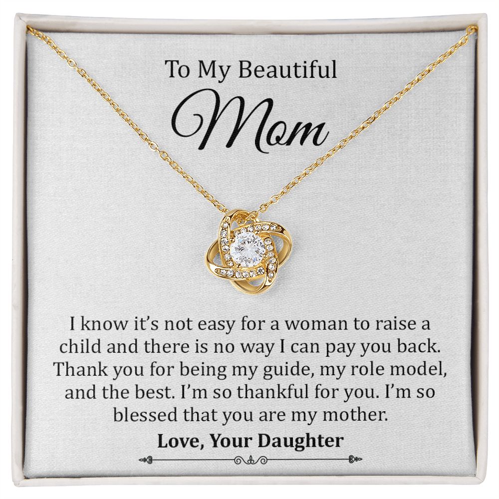 To My Beautiful Mom I'm So Blessed That You Are My Mother, Love, Your Daughter