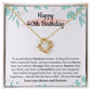 Happy 40th Birthday necklace for women
