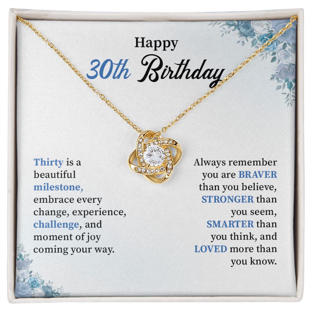 Happy 30th birthday necklace
