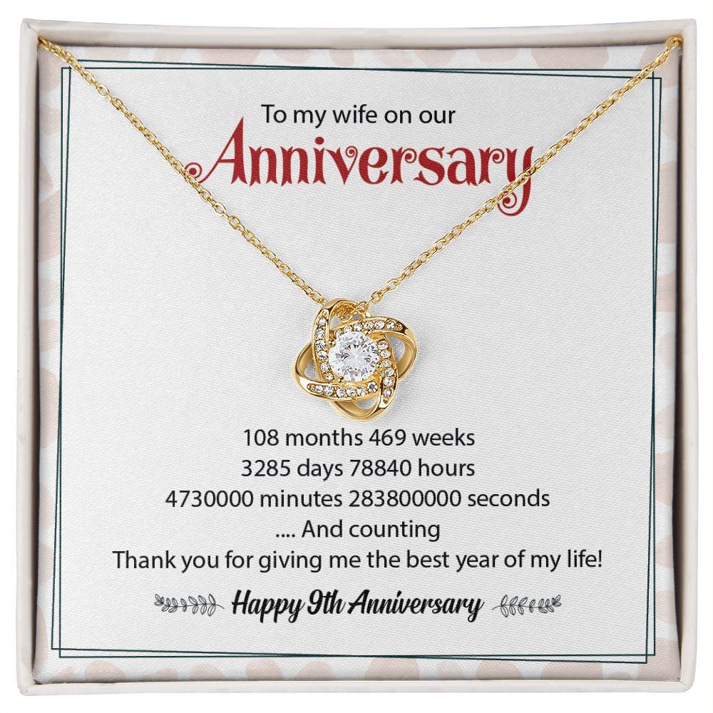 To My Wife On Our Happy 9th Anniversary Thank You For Give Me The Best Year Of My Life