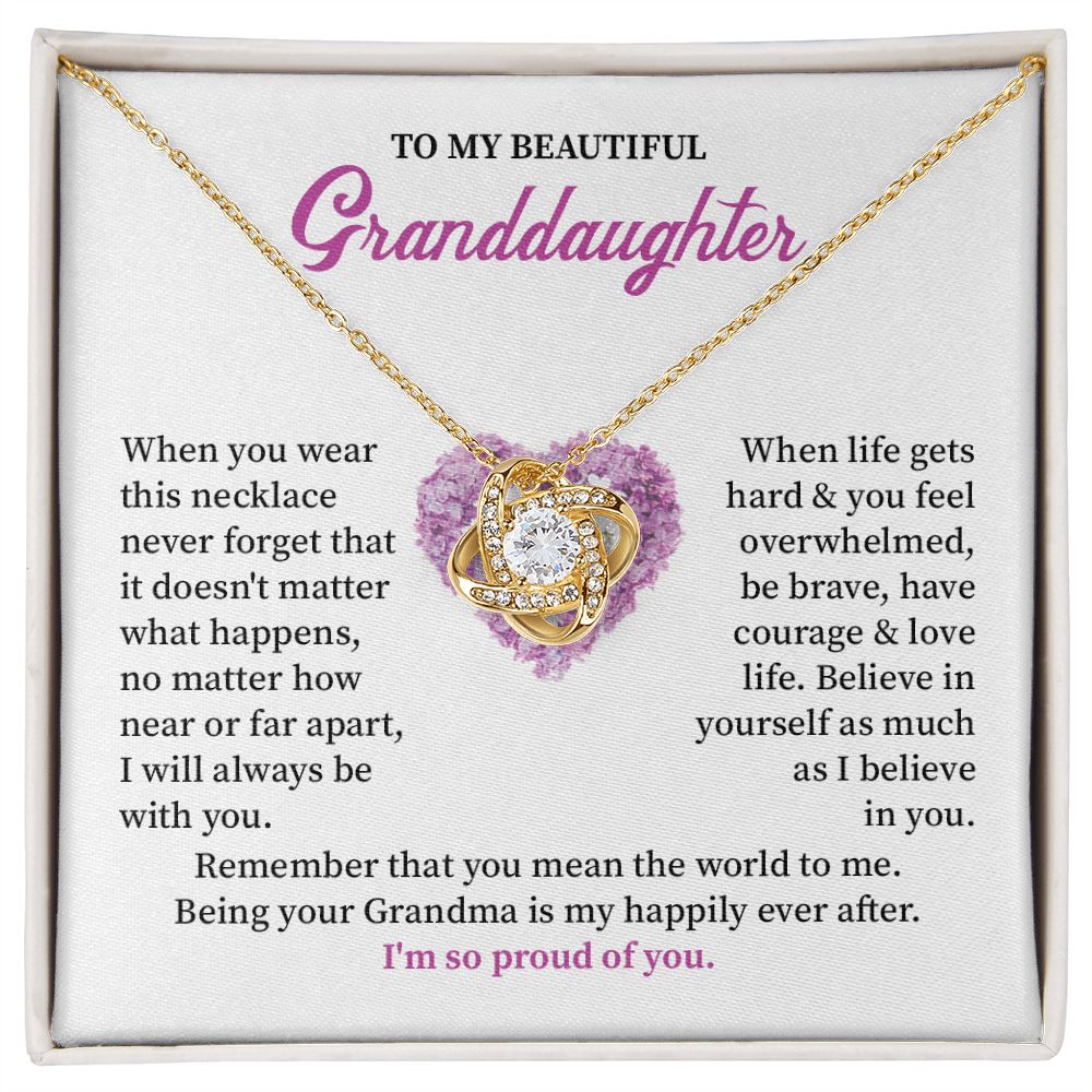 To My Beautiful Granddaughter Being Your Grandma Is My Happily After, I'm So Proud Of You