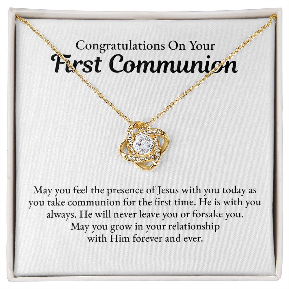Congratulations on Your First Communion. May You Feel the Presence of Jesus with You Today as You Take Communion for the First Time