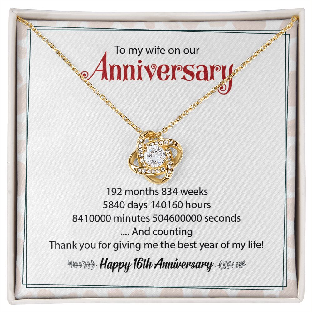 To My Wife On Our Happy 16th Anniversary Thank You For Give Me The Best Year Of My Life