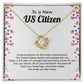 New US Citizen Gift – Necklace with Message Card