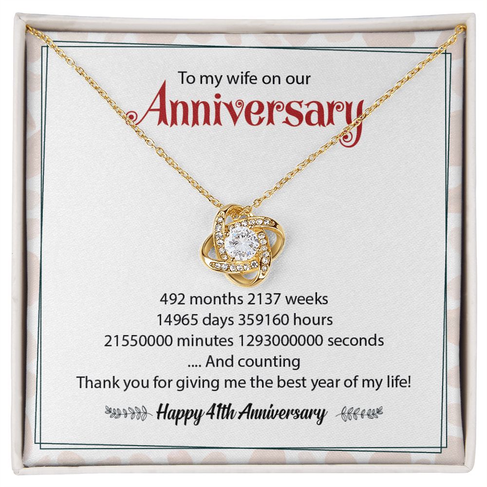 To My Wife On Our Happy 41th Anniversary Thank You For Give Me The Best Year Of My Life