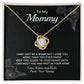 To My Mommy Message Sentimental Mother’s Day Gift from Unborn Baby, Pregnancy Necklace Gift for Mom