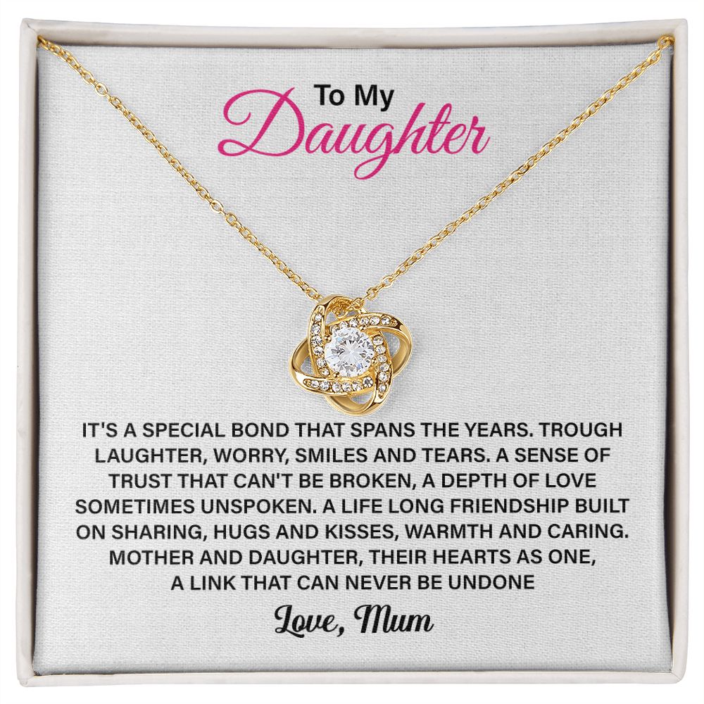 To My Daughter It's A Special Bond That Spans The Year Love , Mom