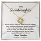 To My Granddaughter, I'll Always Be With You - Birthday Christmas Gifts From Grandma, 14k white gold Stainless Steel Necklace