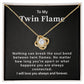 Twin Flame Necklace Gift for Soulmate With Message Card