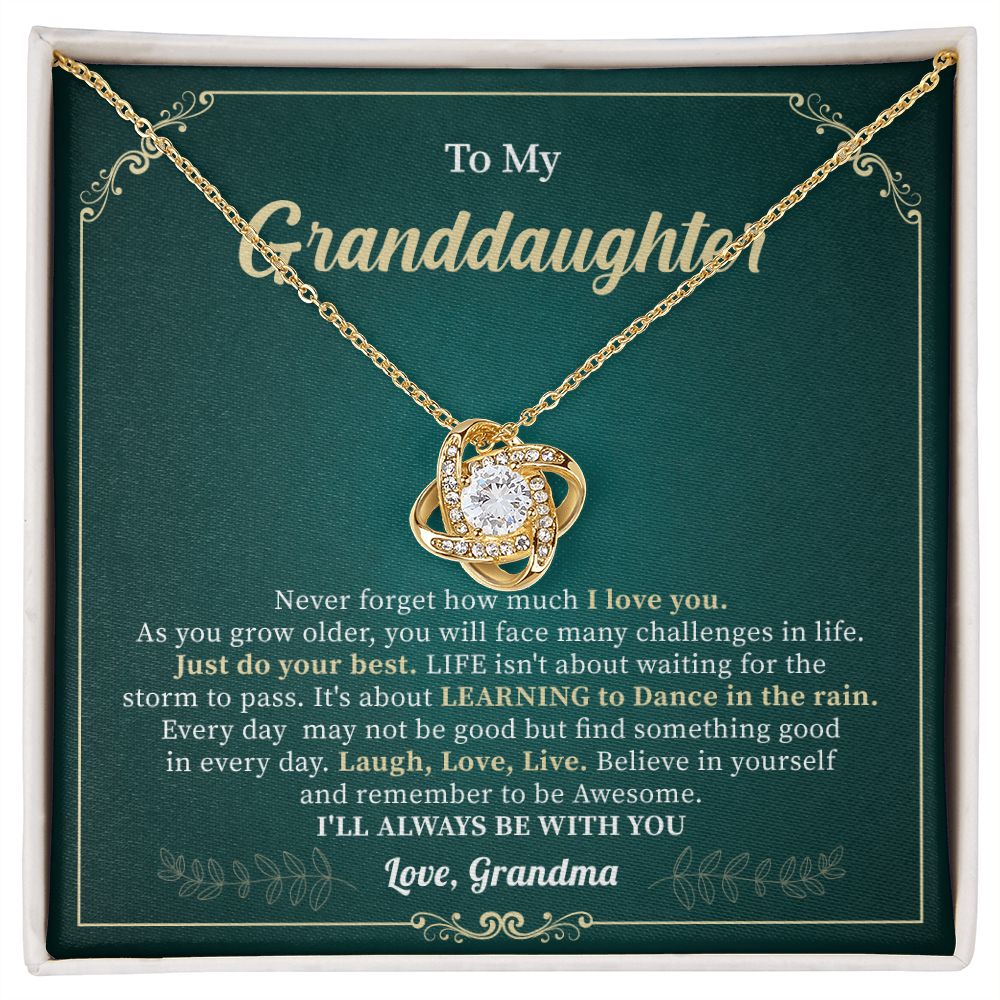To My Granddaughter Never Forget How Much I Love You - Love From Grandma, Granddaughter Gifts For Her Birthday Valentine's Day With Message Card