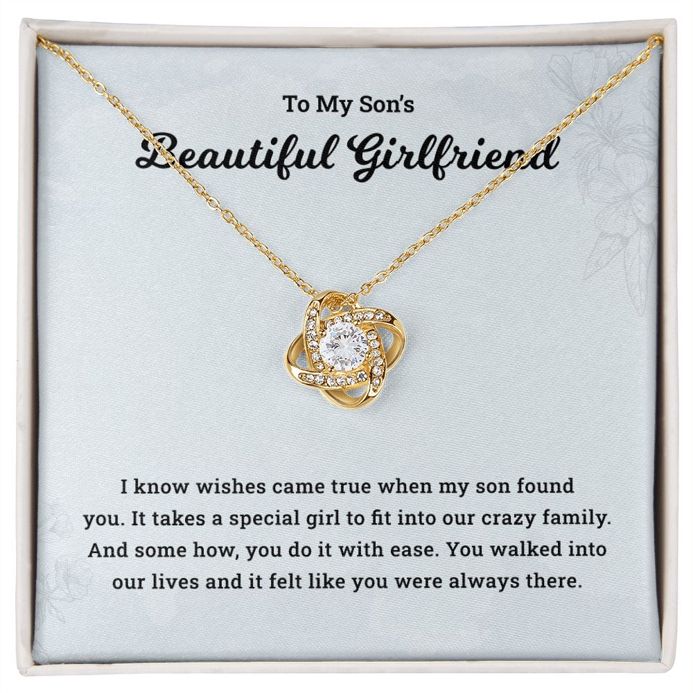 To My Son's Beautiful Girlfriend Like You Were Always there