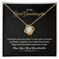 To My Great Granddaughter Love From Your Great Grandmother, Love knot Necklace Gift With Heartfelt Message Card