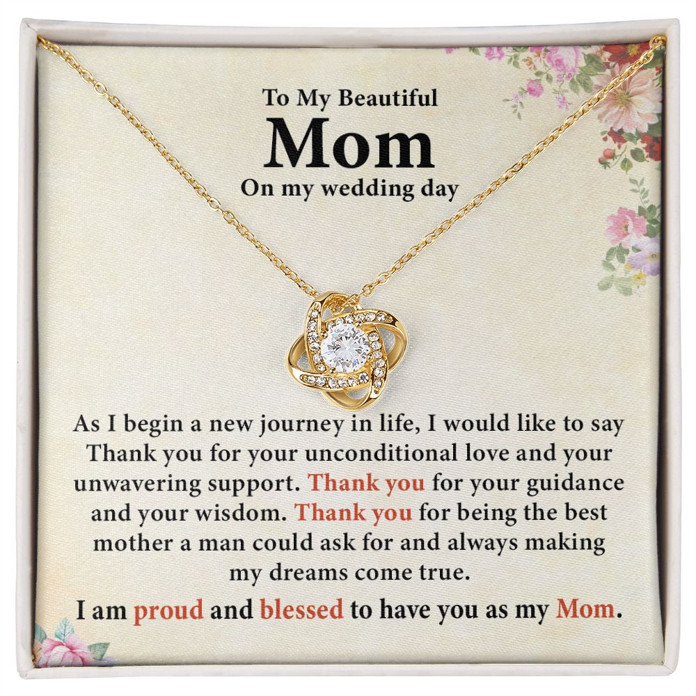 To My Beautiful Mom On My Wedding Day I Am Proud And Blessed To Have You As My Mom