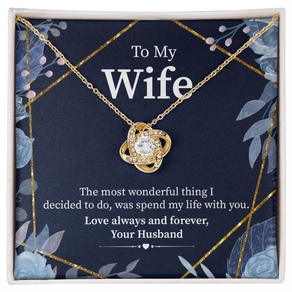 Necklace Gift To My Wife: Love Always Forever From Husband - Jewelayer
